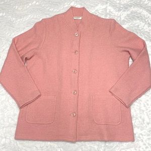 Norm Thompson women’s Wool Blazer/ jacket size XL light pink